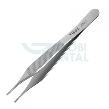 Tissue pliers Adson-Brown TP 43, surgical, multiple toothed, ca. 120mm, stainless steel