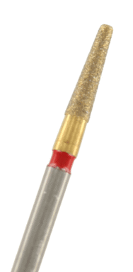 ZD-Diamant konisch Kante rund Körnung: Rot (fein, 1 Packung á 5 Stück)