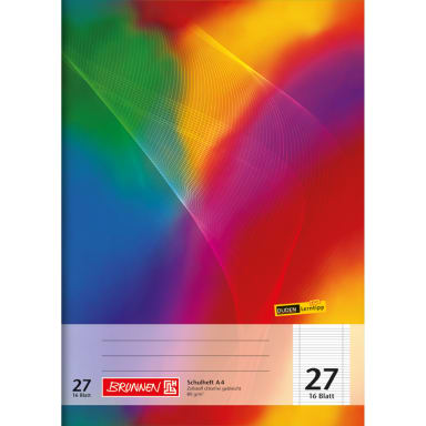 Brunnen exercise book A4 ruling Lin 27 16 sheets ruled