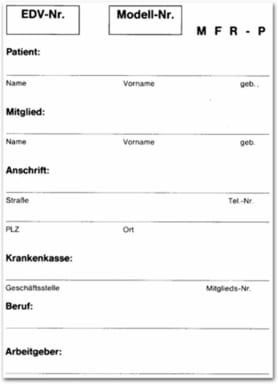Anschriftblatt KFO weiß 50St
