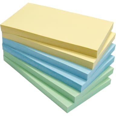 Soennecken oeco recycled sticky notes 125x75 mm 100 sheets 6 pieces assorted