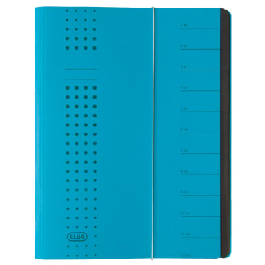Elba sorting folder chic A4 12 compartments cardboard blue