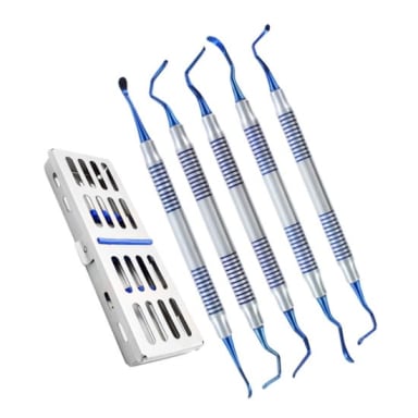 5-Piece Sinus Lift Implant Elevator, Curette, Tunneler, Raspatory Dental Instruments