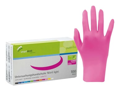 Smartdent Examination Gloves Nitril Light Magenta Gr. M