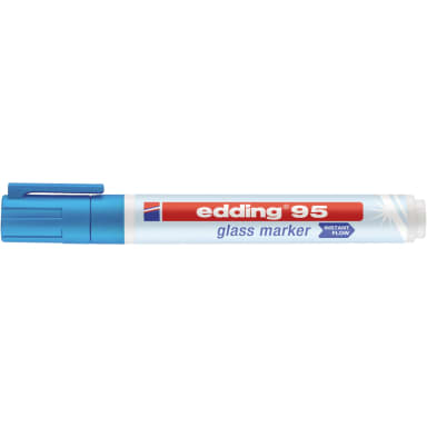 edding glassboard marker 95 1.5-3 mm bullet tip light blue