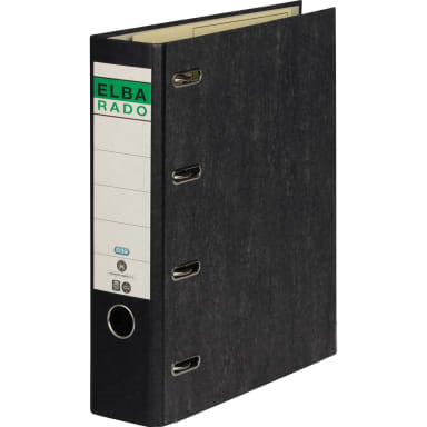 Elba double binder 75 mm for 2xA5 landscape recycled paper black
