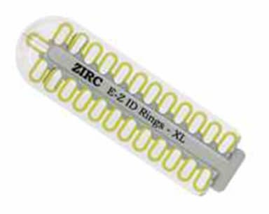 ZIRC Dental Products EZ-ID Markeer Ringen X-Large Geel (25 stuks)