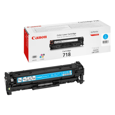 Canon toner 718 2,900 pages cyan