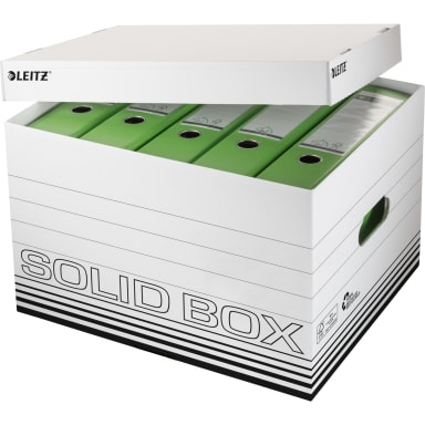 Leitz archive container Solid L with lid white