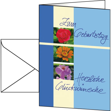 Sigel folded card Trio 10 pieces with envelopes