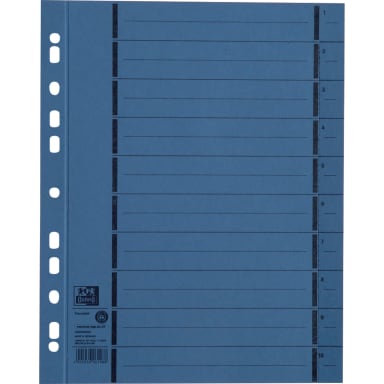 Oxford divider sheet A4 250 g cardboard 100 pieces blue