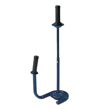 Hand dispenser for stretch film metal blue
