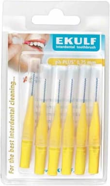 EKULF Interdental Brushes Ph PLUS Yellow, 0,75mm
