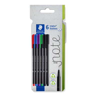 Staedtler fineliner triplus rPP assorted 6 pieces