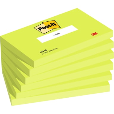 Post-it sticky notes Notes 127x76 mm 6x100 sheets neon green