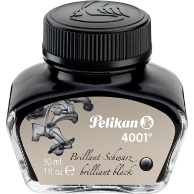 Pelikan ink 4001 30 ml glass brilliant black