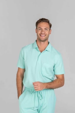 Van Laack Poloshirt Uni MWM-S2-D Mint L