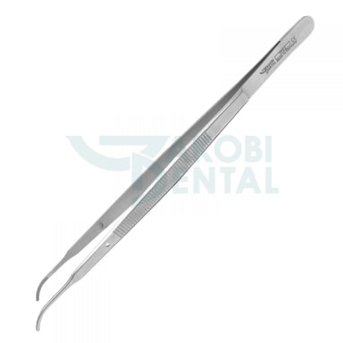 Tissue pliers TPG 2, anatomical beaks, curved, total length 180mm, stainless steel