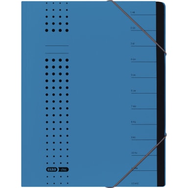 Elba sorting folder chic A4 7 compartments cardboard blue