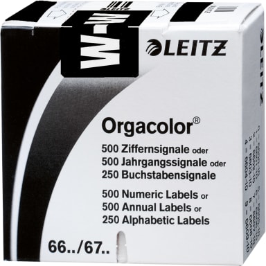 Leitz letter tab Orgacolor W 250 pieces black