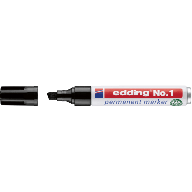 edding permanent marker No.1 1-5 mm chisel tip black