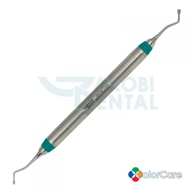 Plugger / Condenser PLG 1/2, serrated, working tips diameters 1.5 - 2.5mm, ColorCare handle # 7, Colour: yellow