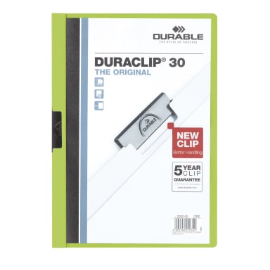 Durable clip folder DURACLIP 30 A4 rigid film green