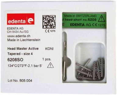 Edenta Headmaster Active Con. Kort Maat 4 Sort