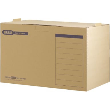 Elba archive box tric System for A4 natural brown