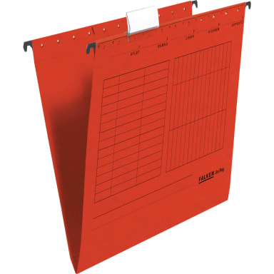 Falken suspension folder A4 open at side kraft board red