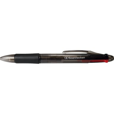 Soennecken four-colour ballpoint pen barrel black/transparent