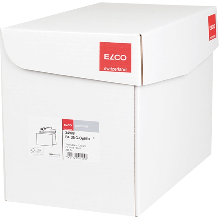 Elco mailing bag B4 120 g without window peel & seal 250 pieces white