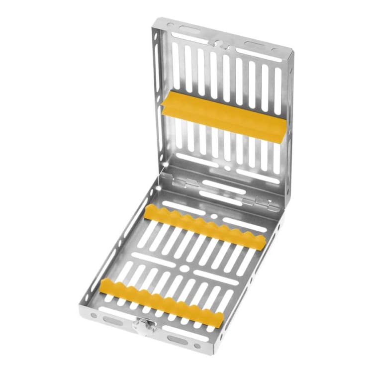 Gammafix® washing tray, for 9 instruments, silicone inserts in yellow