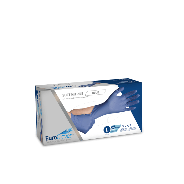 Eurogloves Soft-Nitrile Blue (Size L, 200 pcs)