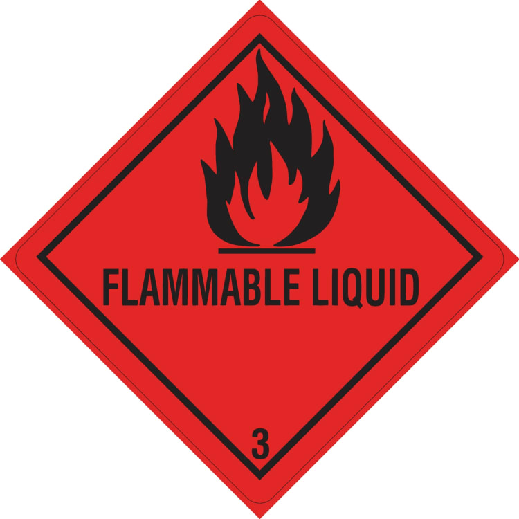 DR-Label shipping label class 3 Flammable 100x100 mm 500 pieces