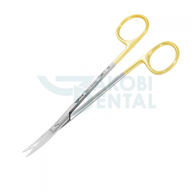 Surgical scissors Kelly S 5001, total length 160mm, curved, TC, stainless steel