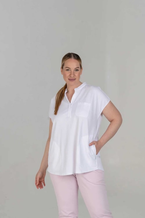 Van Laack Shirt Oversize Capsleeve MWW-S1-P White S