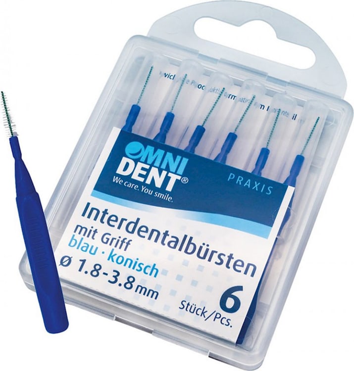 Omnident Interdental Brushes With Griff Blue Konisch