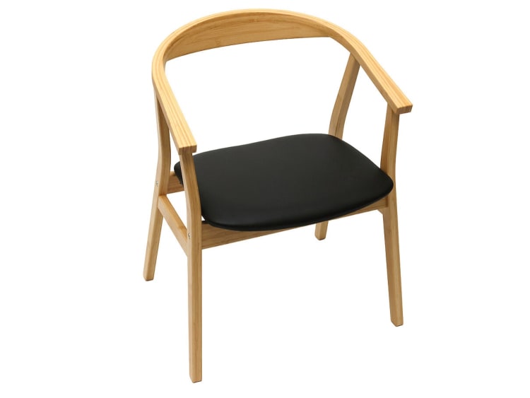 Bambus Besucherstuhl anthrazit