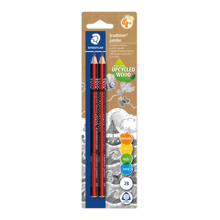 Staedtler pencil tradition jumbo 2B 2 pieces
