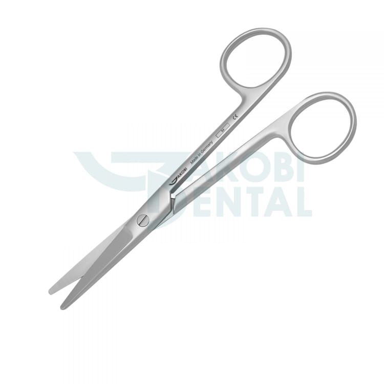 Surgical Scissors Mayo S 4, straight, rounded tips, total length ca. 145mm, stainless steel