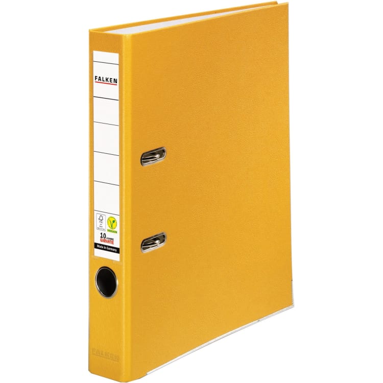 Falken ring binder S50 A4 50 mm PP yellow