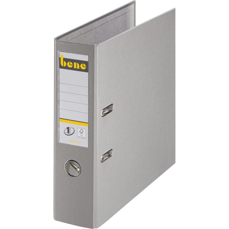 Bene ring binder A4 80 mm PP grey
