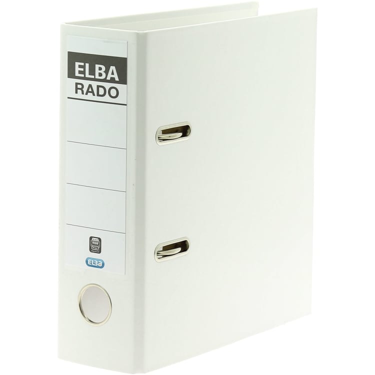 Elba ring binder rado plast A5 portrait 7.5 cm PVC white