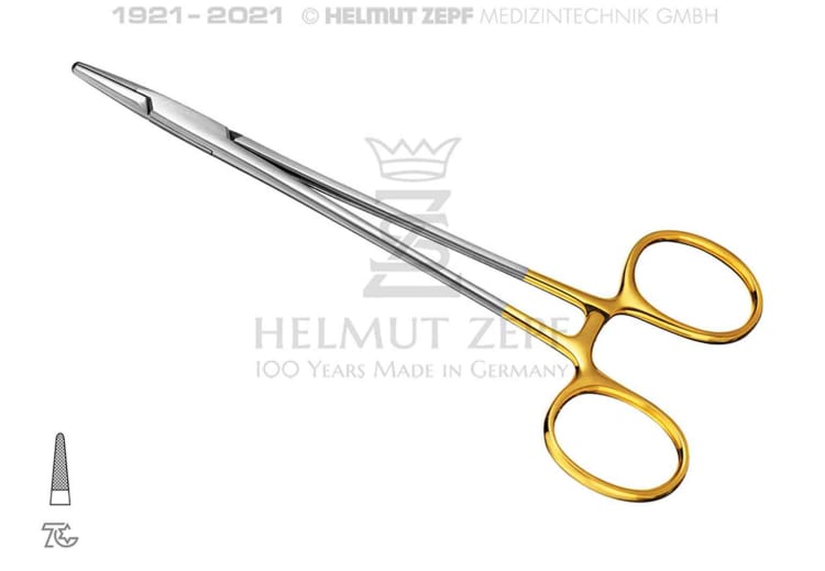 Nadelhalter 15cm ger. m. HM-Backen
