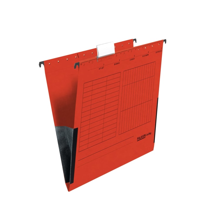 Falken suspension pocket A4 linen frogs red
