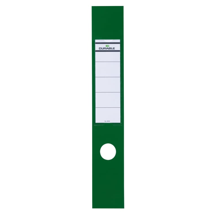 Durable binder label ORDOFIX wide/long 10 pieces green