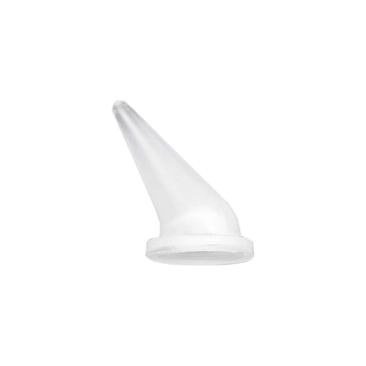 Replacement nozzle for elastomer syringe made of aluminium