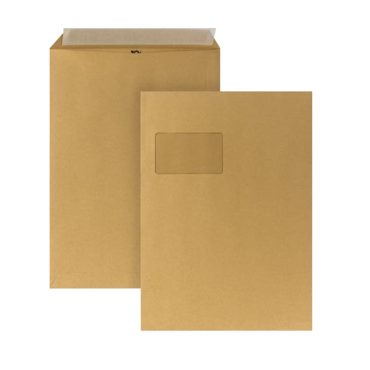 Posthorn mailing bag C4 with window peel & seal 250 pieces brown