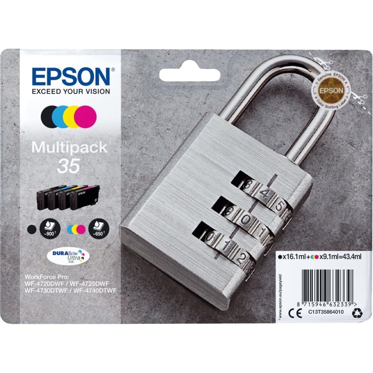 Epson ink cartridge 35 black/cyan/magenta/yellow 4 pieces